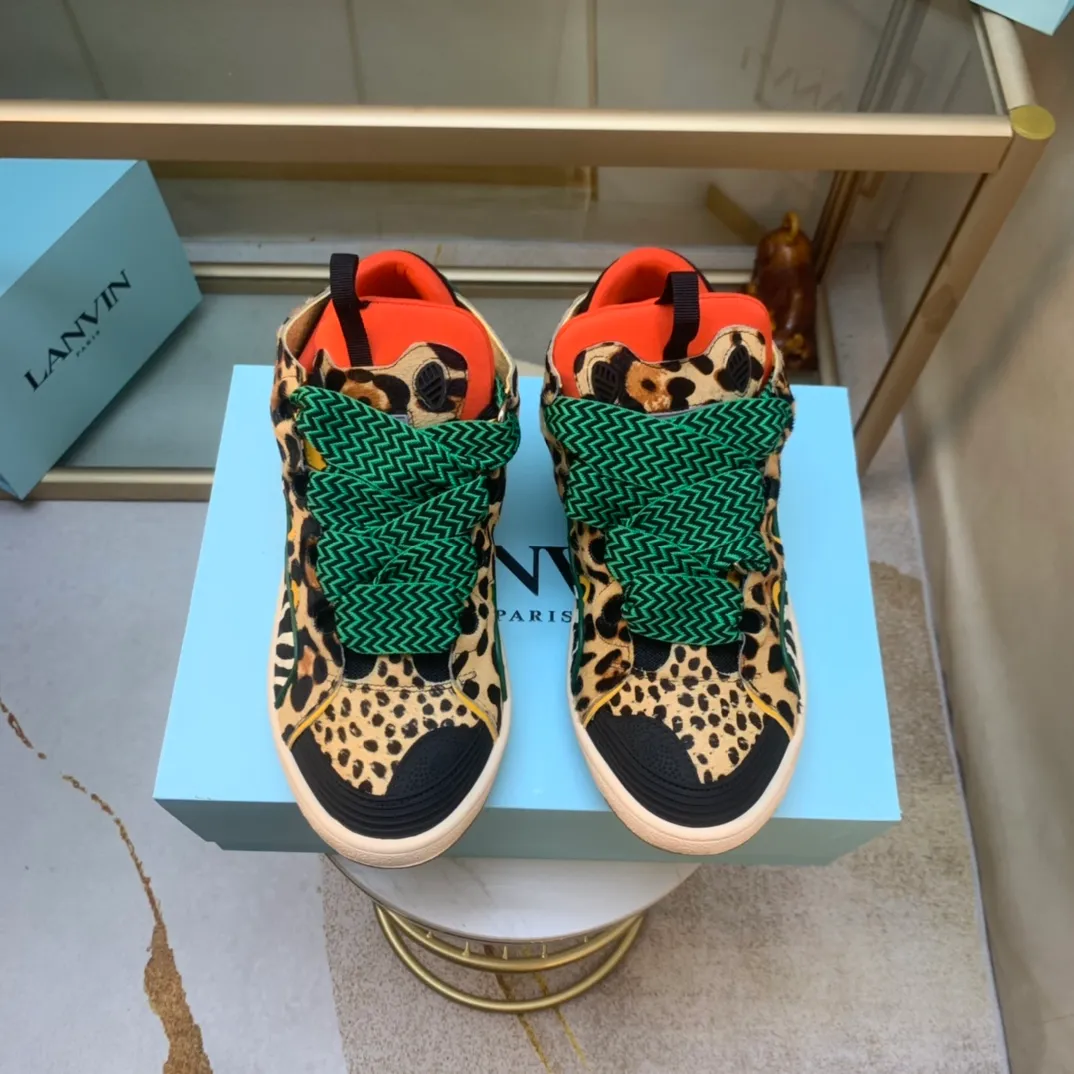 💰600. Lanvin LANVIN. 22 colors: nubuck fabric, breathable mesh, cowhide feet! Same style for men and women: sizes 35-46! High and low versions!